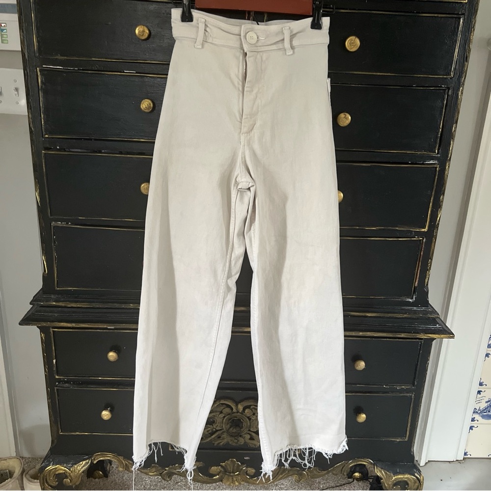 Zara high waisted wide leg jeans size 0